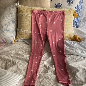 Girls' Pink Star Print Leggings